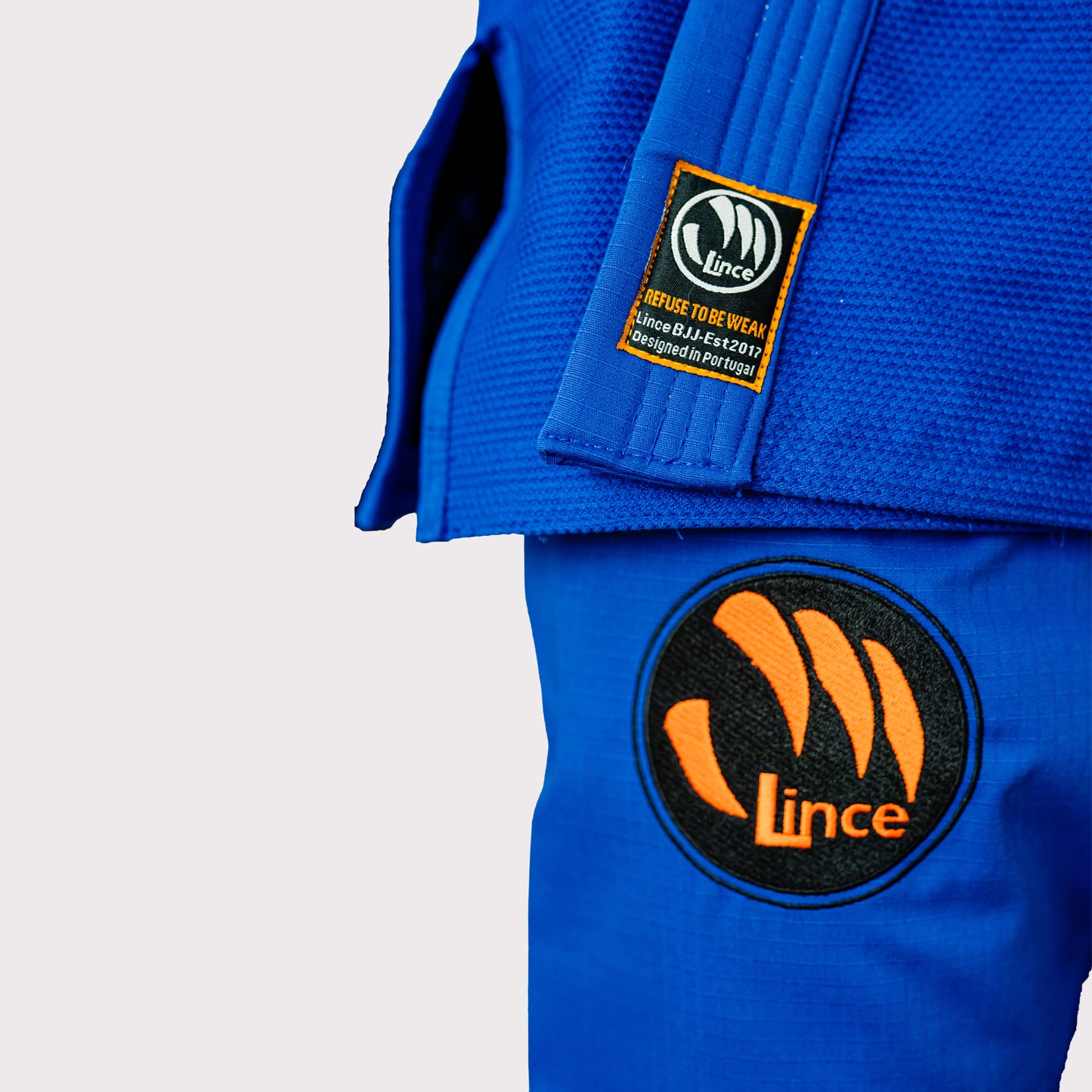 Kimono BJJ azul celeste Special Edition detalhe calças
