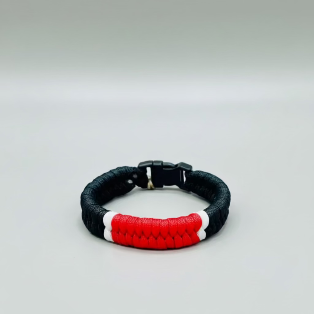 Bracelete Paracord Preto Lince